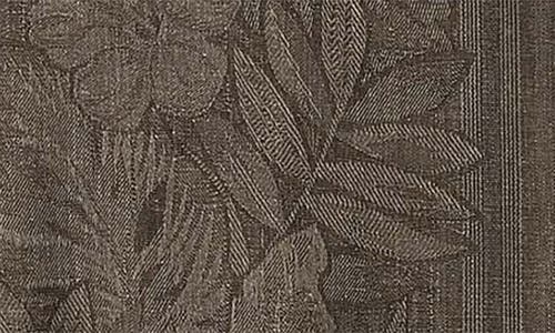 Tommy Bahama Maui Border Silk Short Sleeve Button-up Shirt In Gray