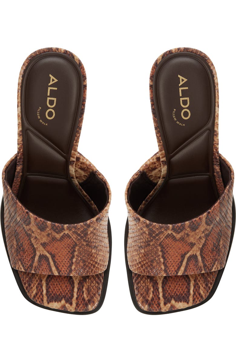 ALDO Sophia Slide Sandal, Alternate, color, Brown Multi