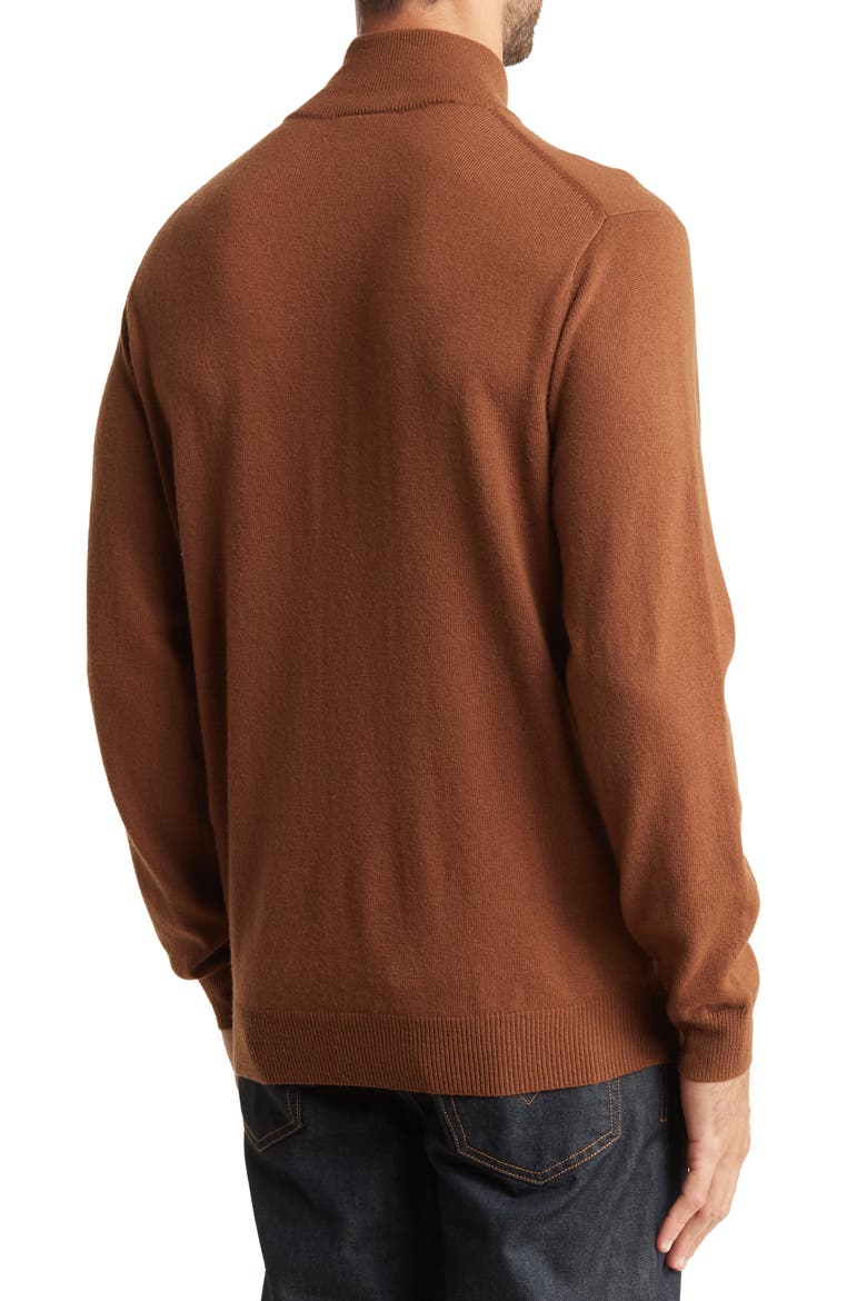 Cashmere Merino Half-Zip Sweater, Alternate, color, GINGER