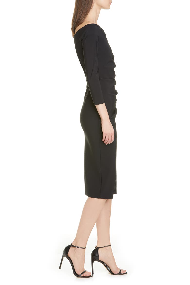 Suzie Off the Shoulder Cocktail Dress, Alternate, color, BLACK