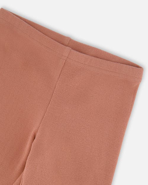 Deux Par Deux Super Soft Ribbed Leggings In Brown