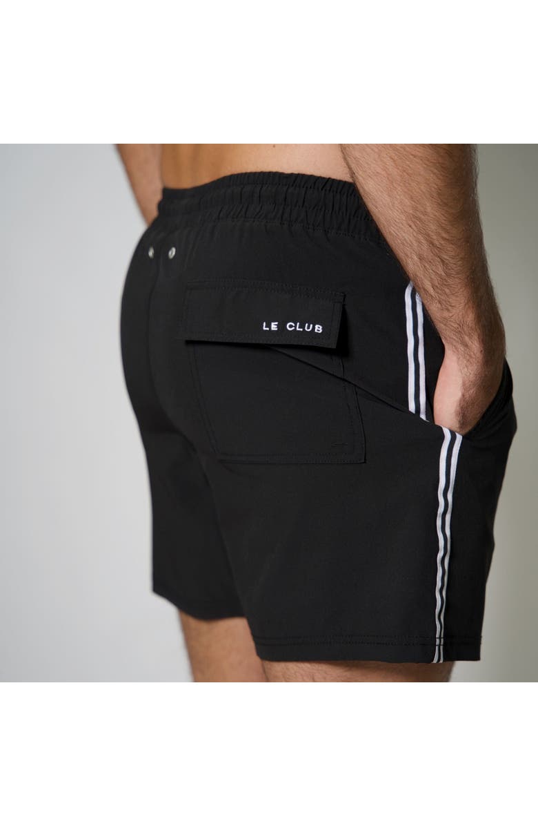 Le Club Resortwear Eco-Friendly 7" Le Club Men's Swim Trunks for Ultimate Comfort, Alternate, color, Solid Black