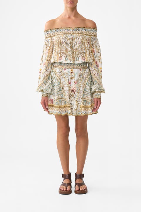 Off Shoulder Short Dress Ottoman Dynasty