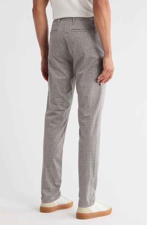Ag Jamison Check Skinny Chino Pants In Gray
