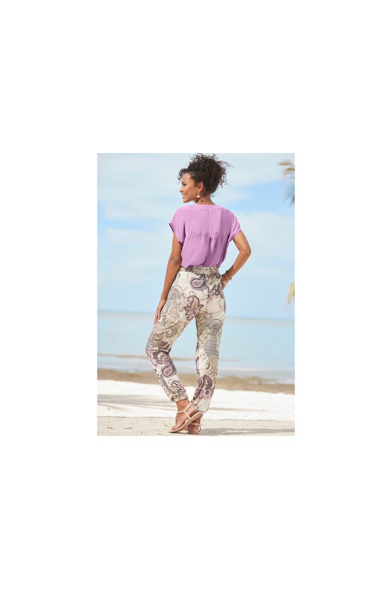 Button Detail Blouse, Alternate, color, Lilac