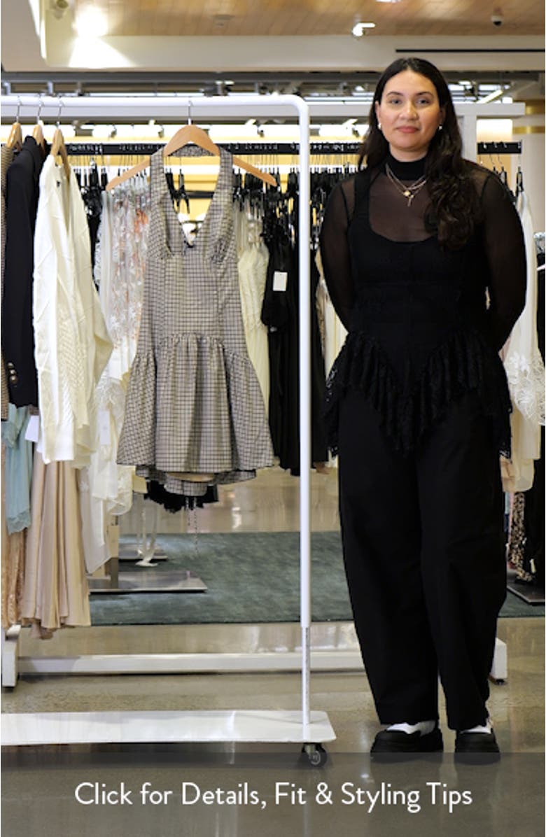 Ollie Sleeveless Halter Minidress, sales video thumbnail