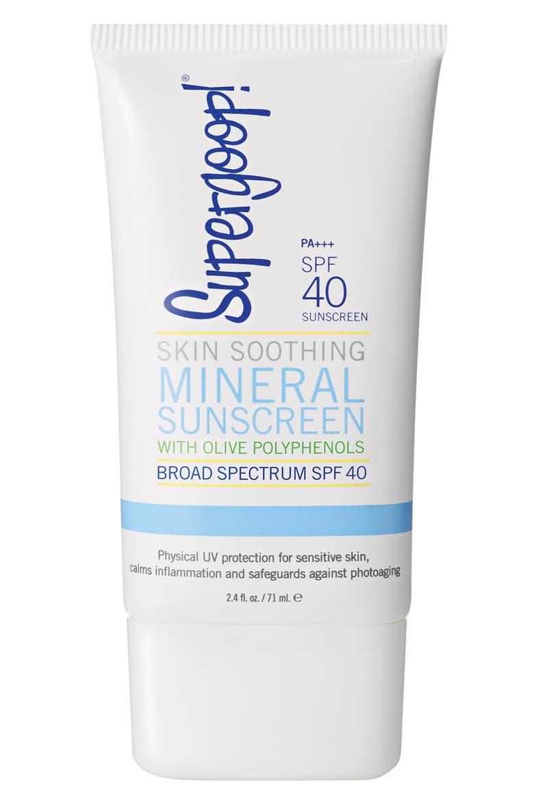 Supergoop! Skin Soothing Mineral Sunscreen with Olive Polyphenols Broad Spectrum SPF 40, Alternate, color, NO COLOR