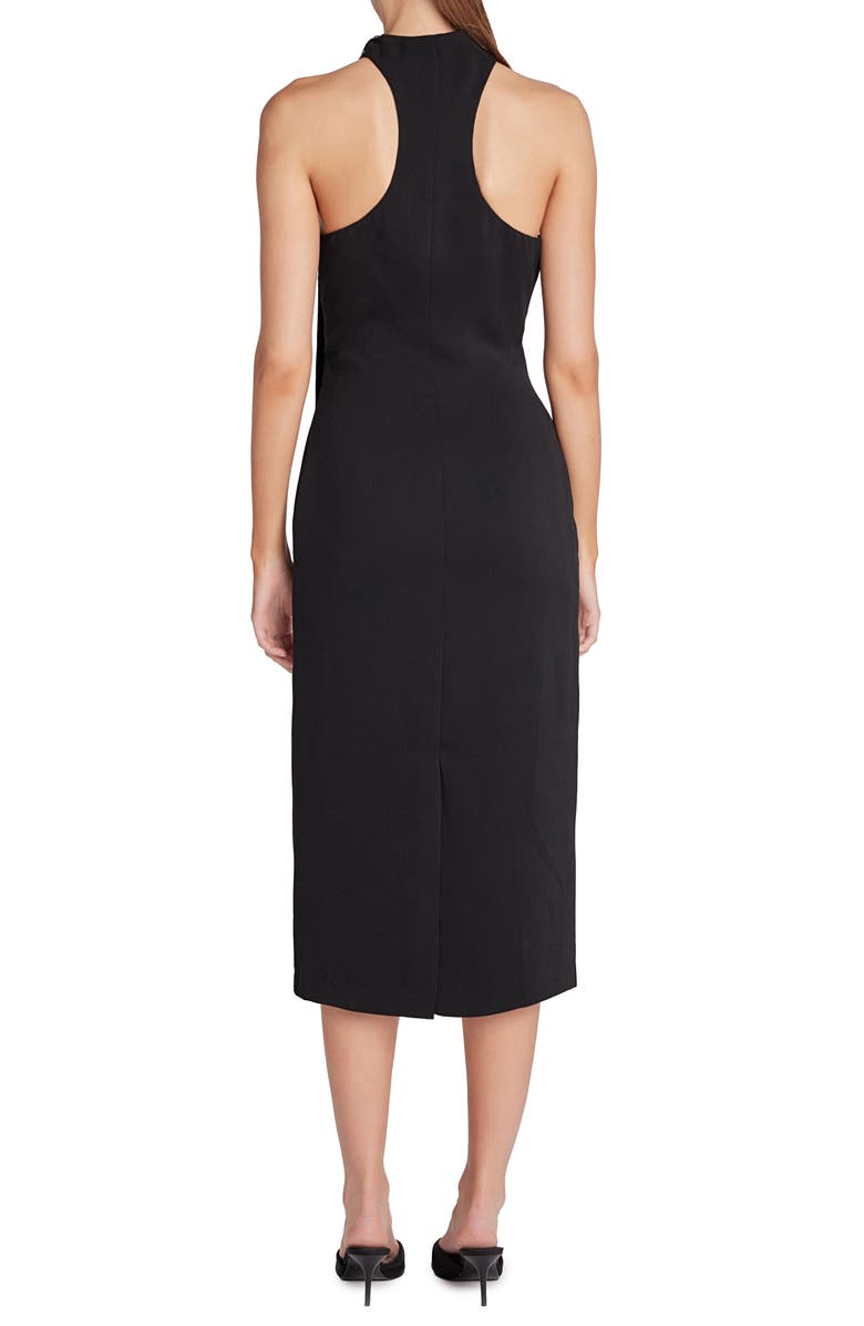 Endless Rose Choker Tie Sleeveless Midi Dress, Alternate, color, Black