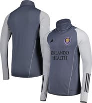 adidas Men's adidas Gray Orlando City SC Warm Raglan COLD.RDY Top