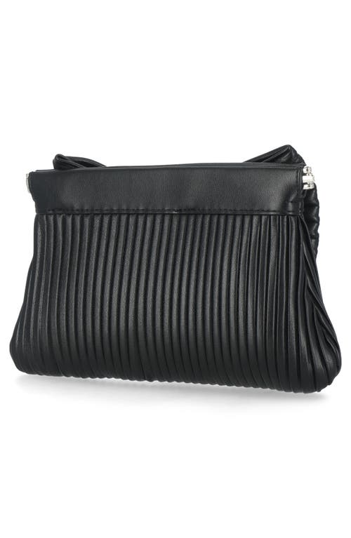 Jessica Mcclintock Vivienne Pleated Bow Faux Leather Clutch