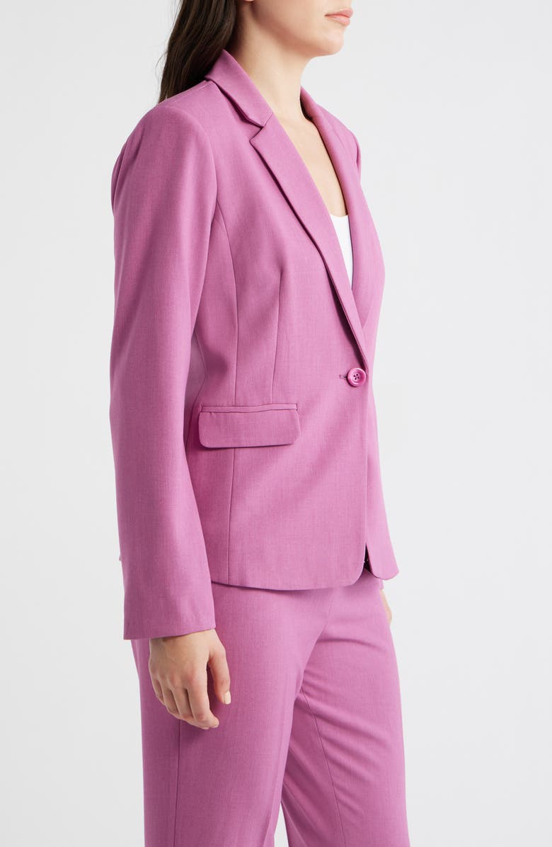 Tahari ASL One-Button Blazer, Alternate, color, Rosette