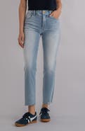 KUT from the Kloth Rachael Fab Ab Raw Hem High Waist Crop Mom Jeans
