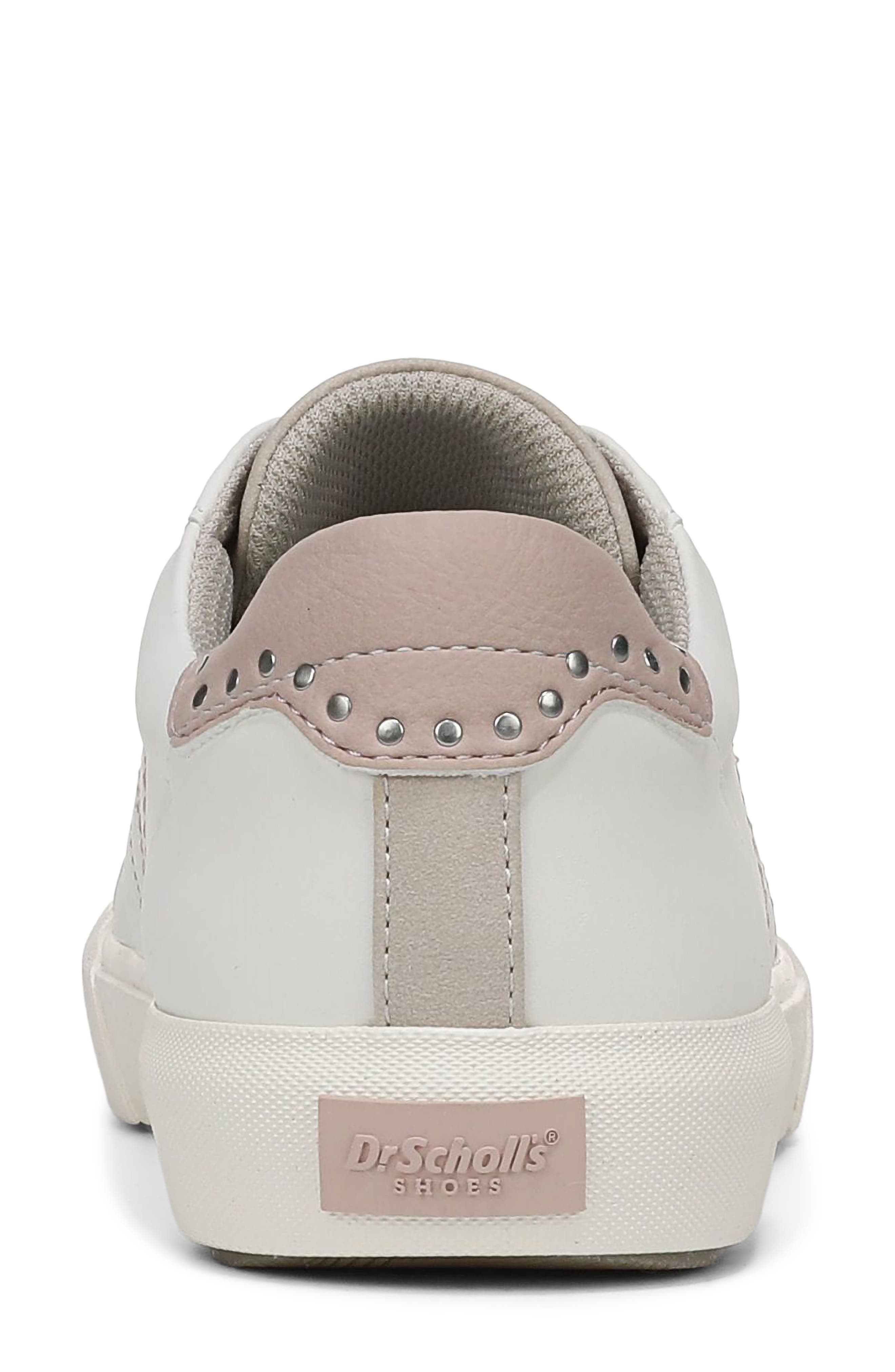 Faux Leather Sneaker, Alternate, color, WHITE/ ROSE FAUX LEATHER