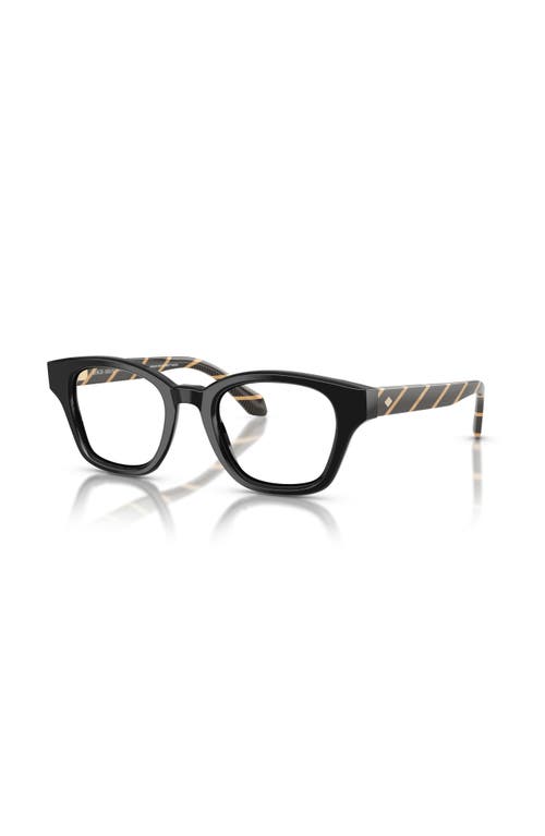 Giorgio Armani 47mm Rectangle Optical Glasses In Black