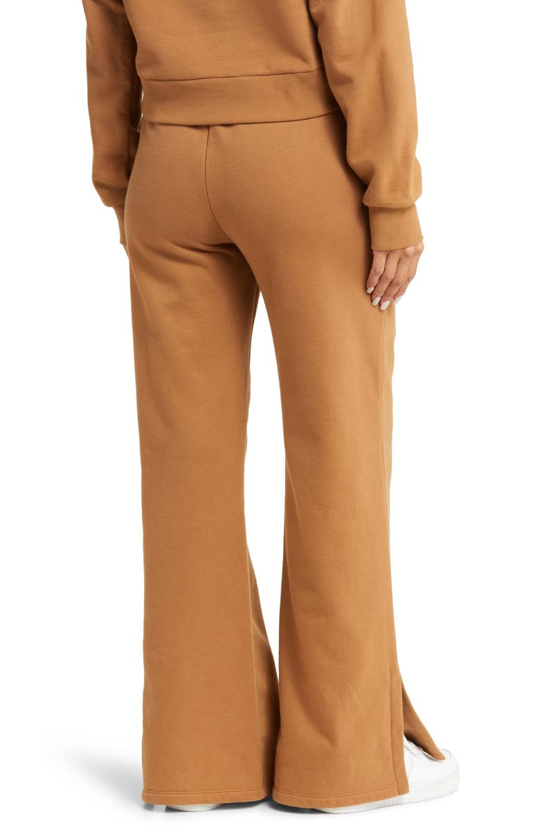 Beyond Yoga On The Go Wide Leg Flare Pants, Alternate, color, Toffee