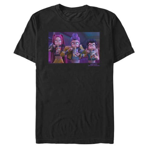 Men's KPop Demon Hunters Rumi, Mira and Zoey Ramyeon  Graphic T-Shirt