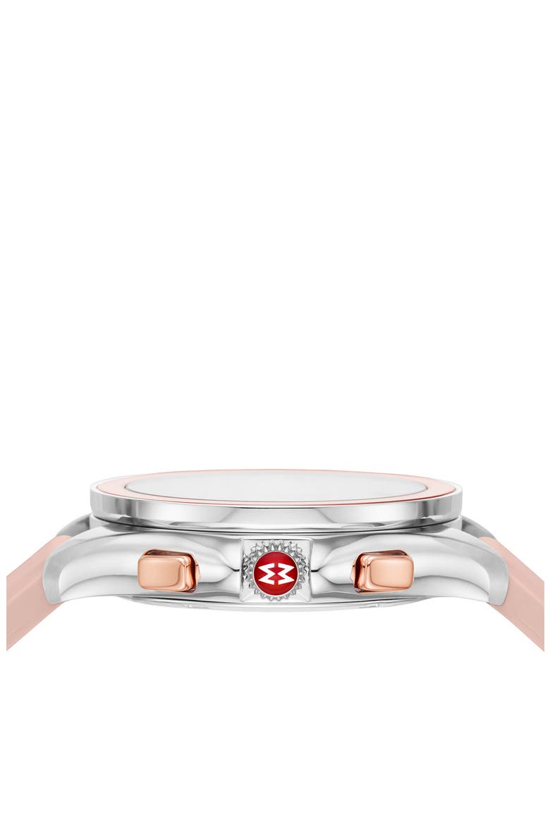 Cape Chronograph Desert Rose Silicone Watch, 38mm, Alternate, color, ROSE