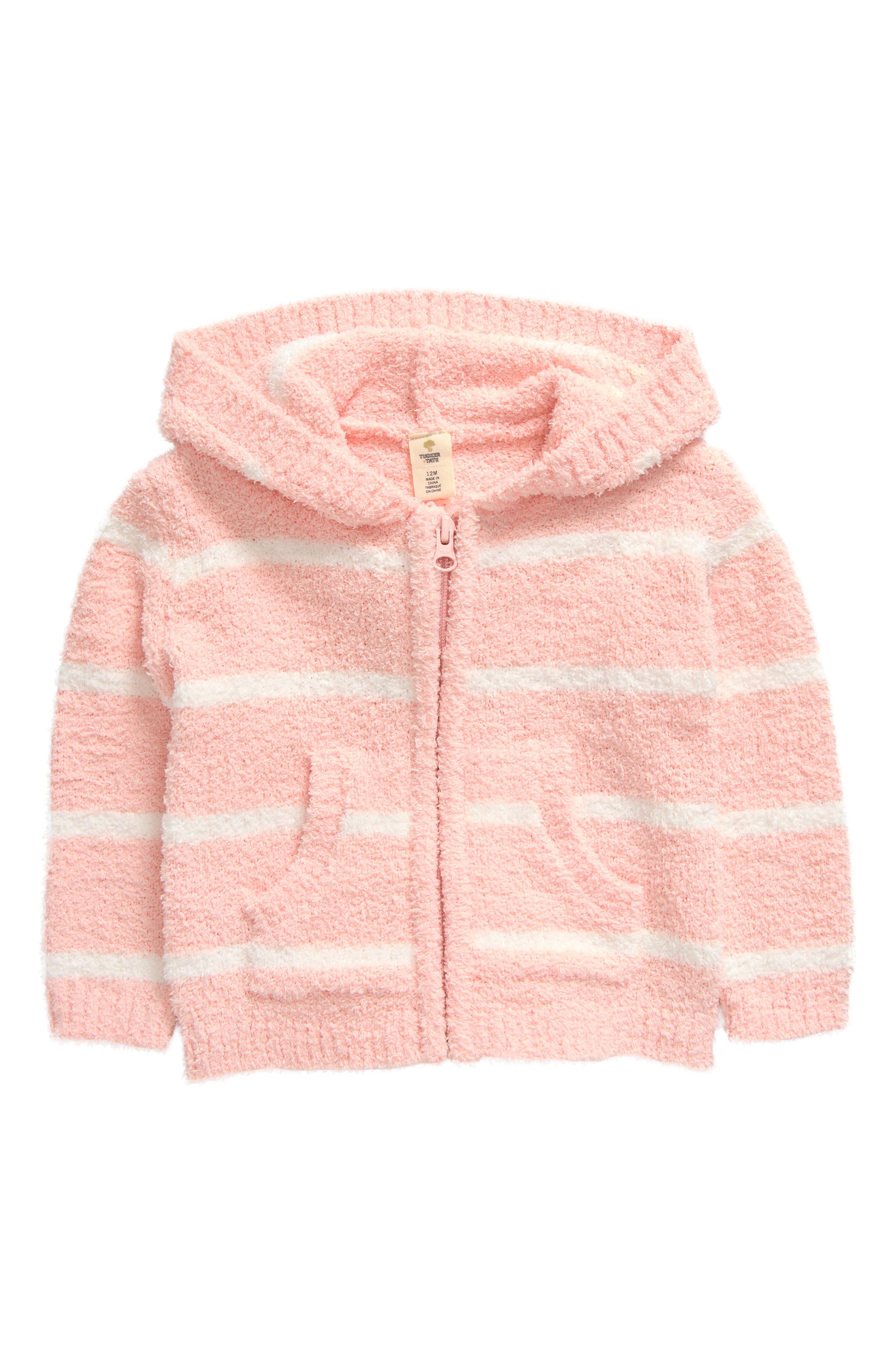 Stripe Bouclé Zip-Up Hoodie