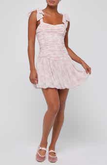 Lulus Skylar Tie Strap Fit & Flare Minidress