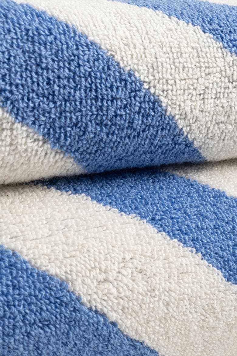 Ornaz Yarn Dyed Biased 100% Cotton Bath Towel Set Of 2, Alternate, color, Blue