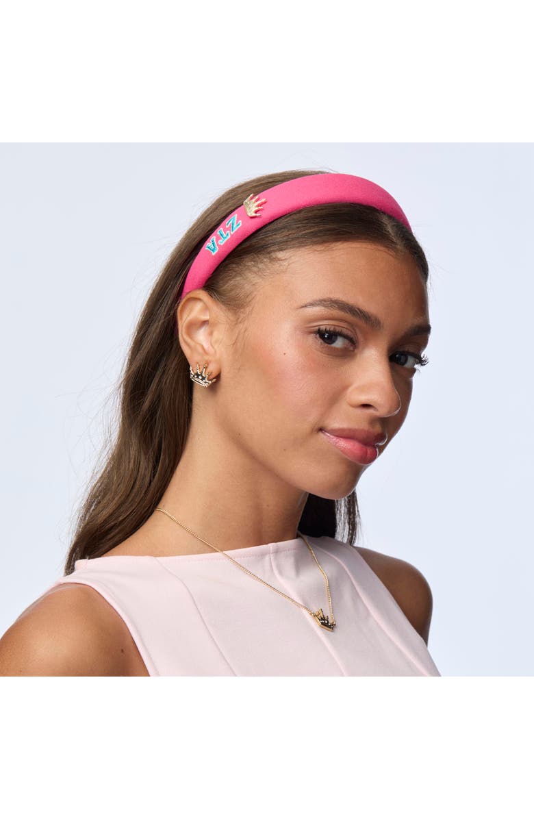 Lele Sadoughi Zeta Tau Alpha Stud Earrings, Alternate, color, Gold 720