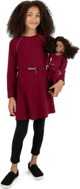 Leveret Girls Bow Tie Dress with Matching Doll Dress