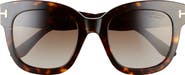 TOM FORD Beatrix 52mm Polarized Gradient Square Sunglasses