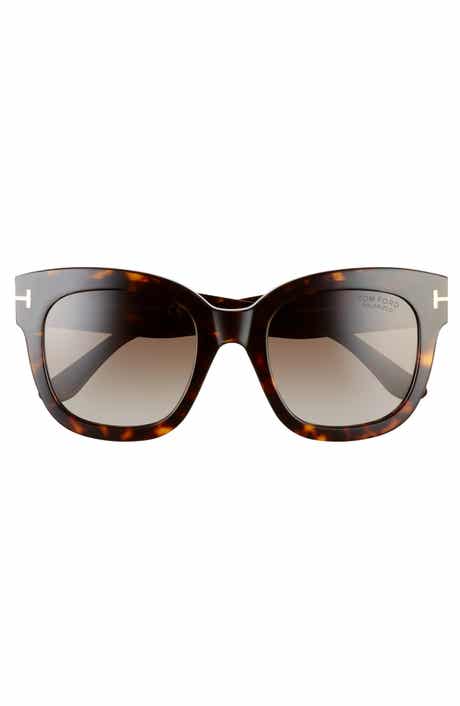 TOM FORD Beatrix 52mm Polarized Gradient Square Sunglasses