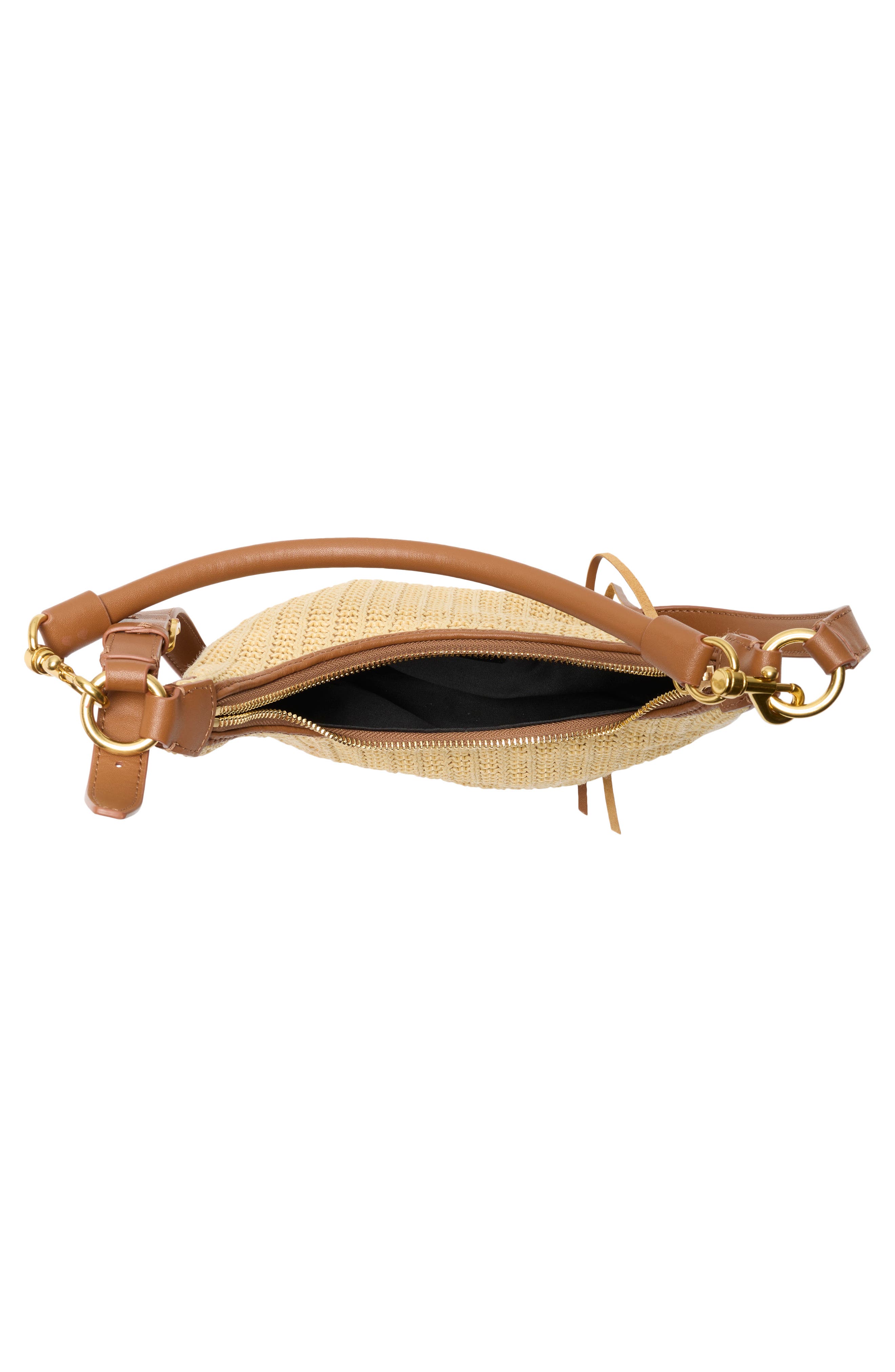 Darren Crescent Crossbody Bag, Alternate, color, NATURAL