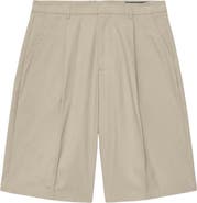 AllSaints Castro Pleated Cotton Shorts