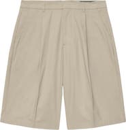 AllSaints Castro Pleated Cotton Shorts