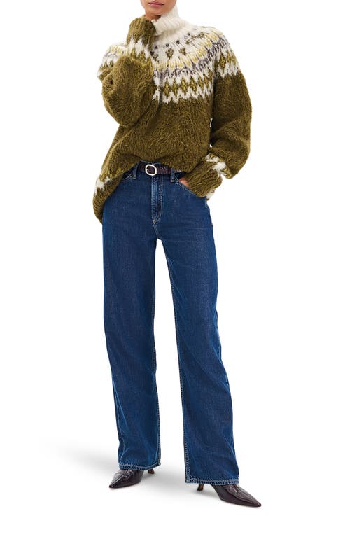 Rag & Bone Featherweight Logan Wide Leg Jeans In Blue