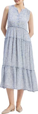 Reistor The Perfect Resort Floral Maxi in Periwinkle Blue