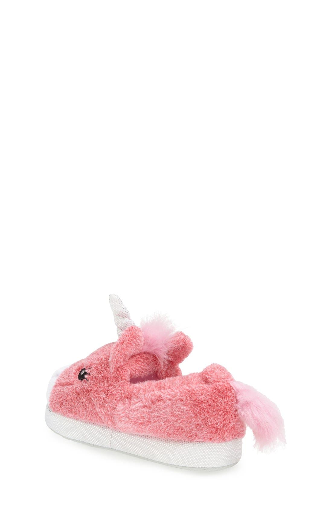 'Unicorn' Light-Up Slipper, Alternate, color, PINK MULTI