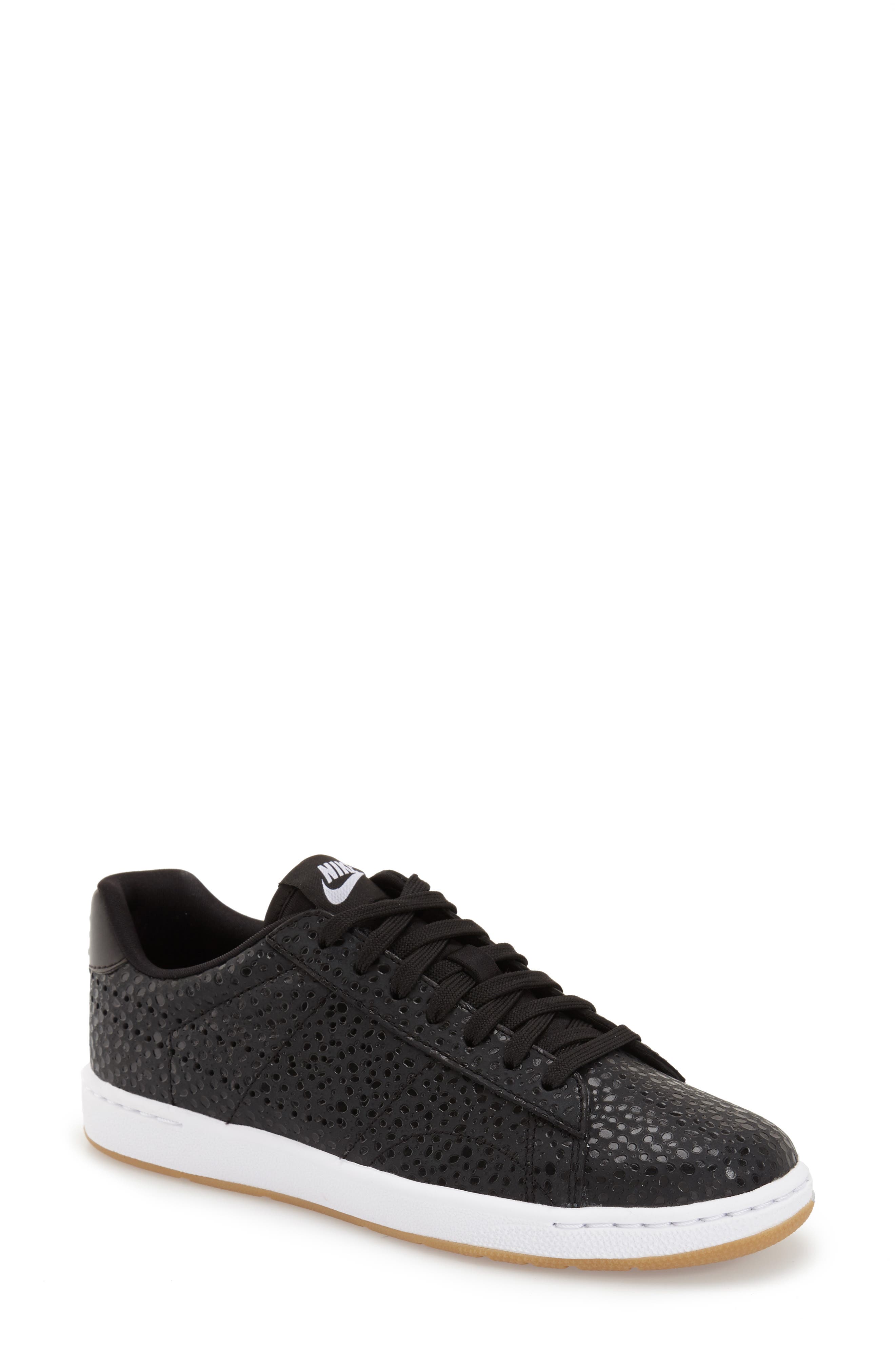 'Classic Ultra' Leather Sneaker, Alternate, color, BLACK/ WHITE