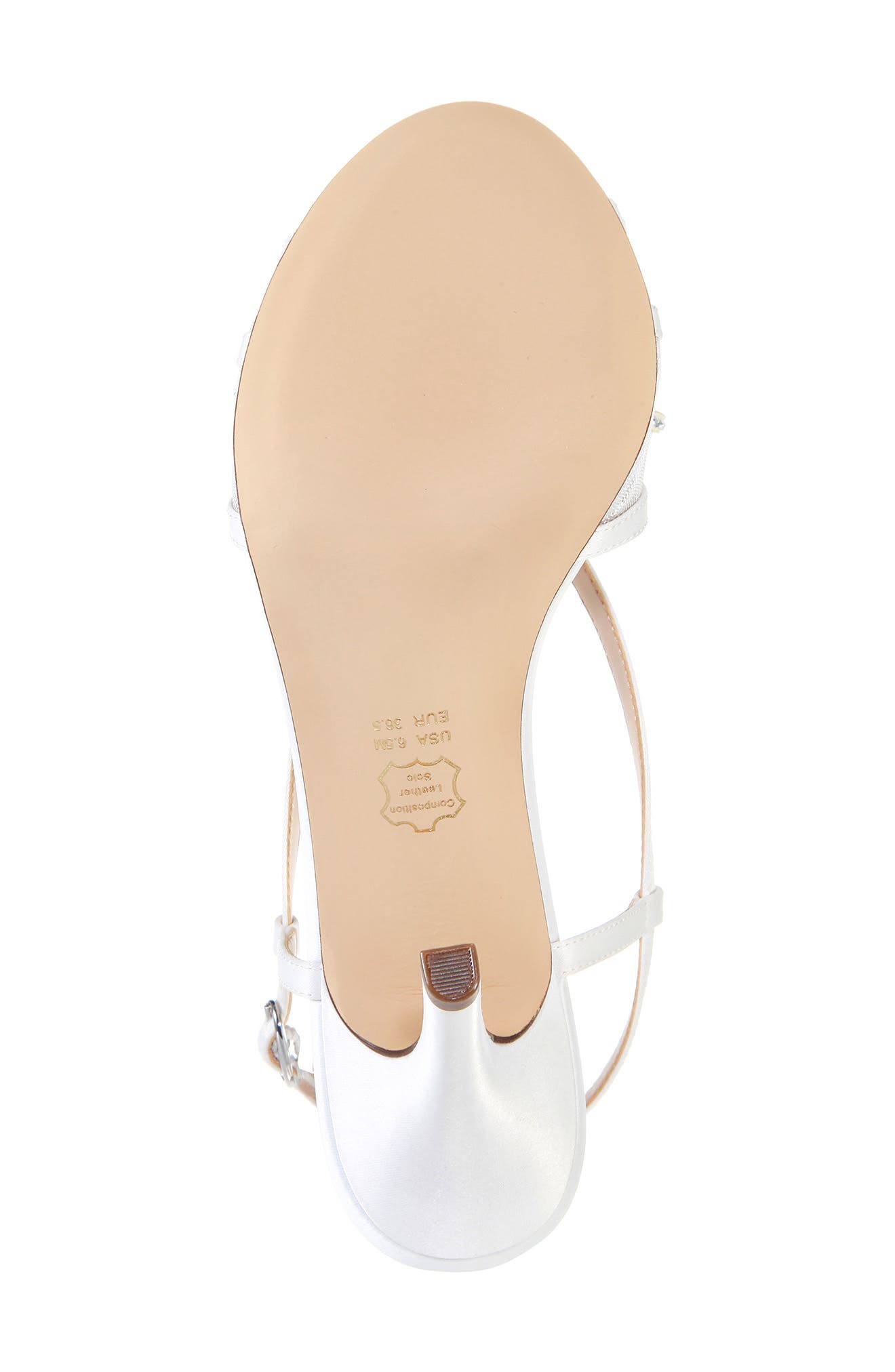Valecia Sandal, Alternate, color, IVORY CRYSTAL SATIN