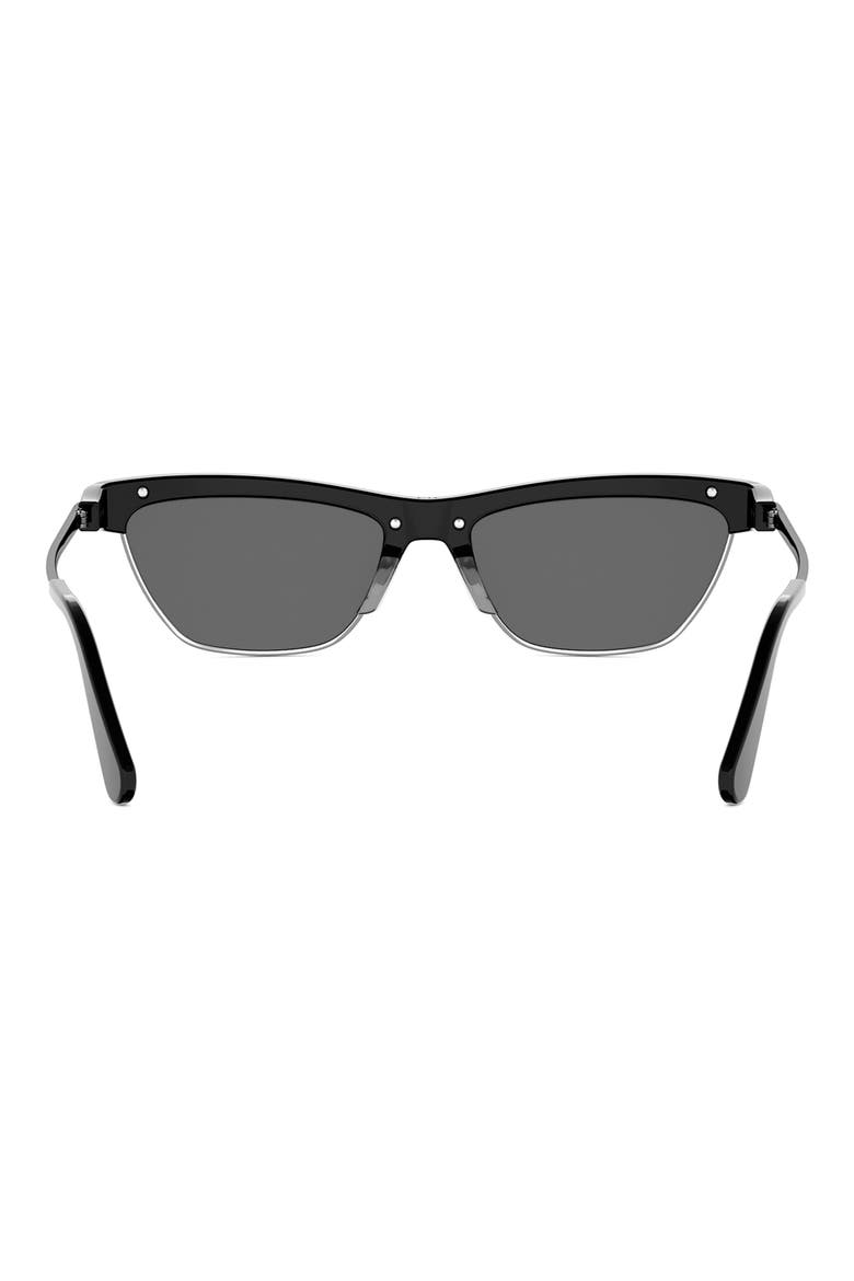 D-Moon B1I Butterfly Sunglasses, Alternate, color, SHINY BLACK / SMOKE