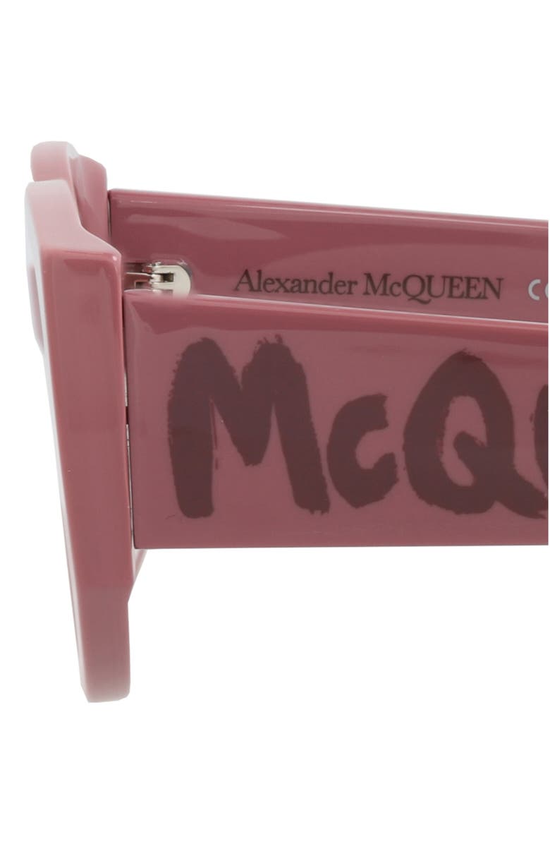 McQueen 54mm Oval Sunglasses, Alternate, color, Pink Pink Violet