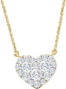 Bliss Diamond 1Ct T.W. Heart Diamond Pendant 10k Gold Lab Grown 18" Necklace