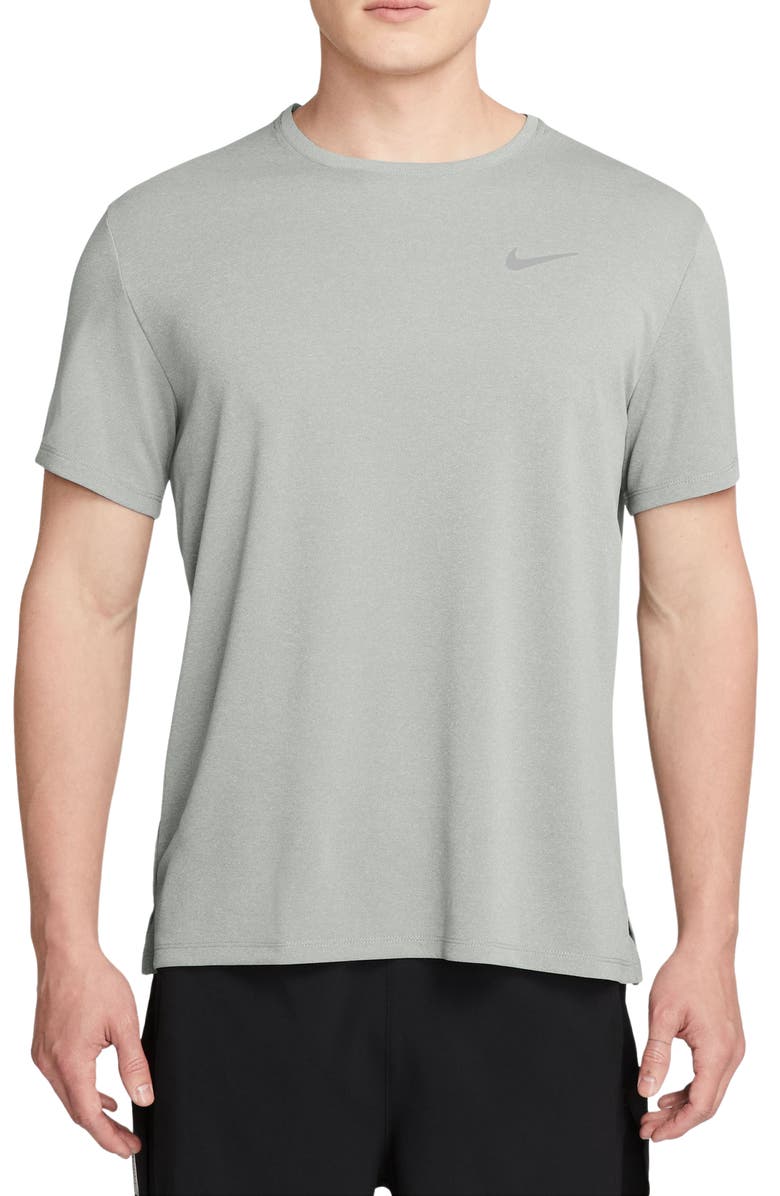 Nike Dri-FIT UV Miler Short Sleeve Running Top, Main, color, Grey Fog/ Particle Grey