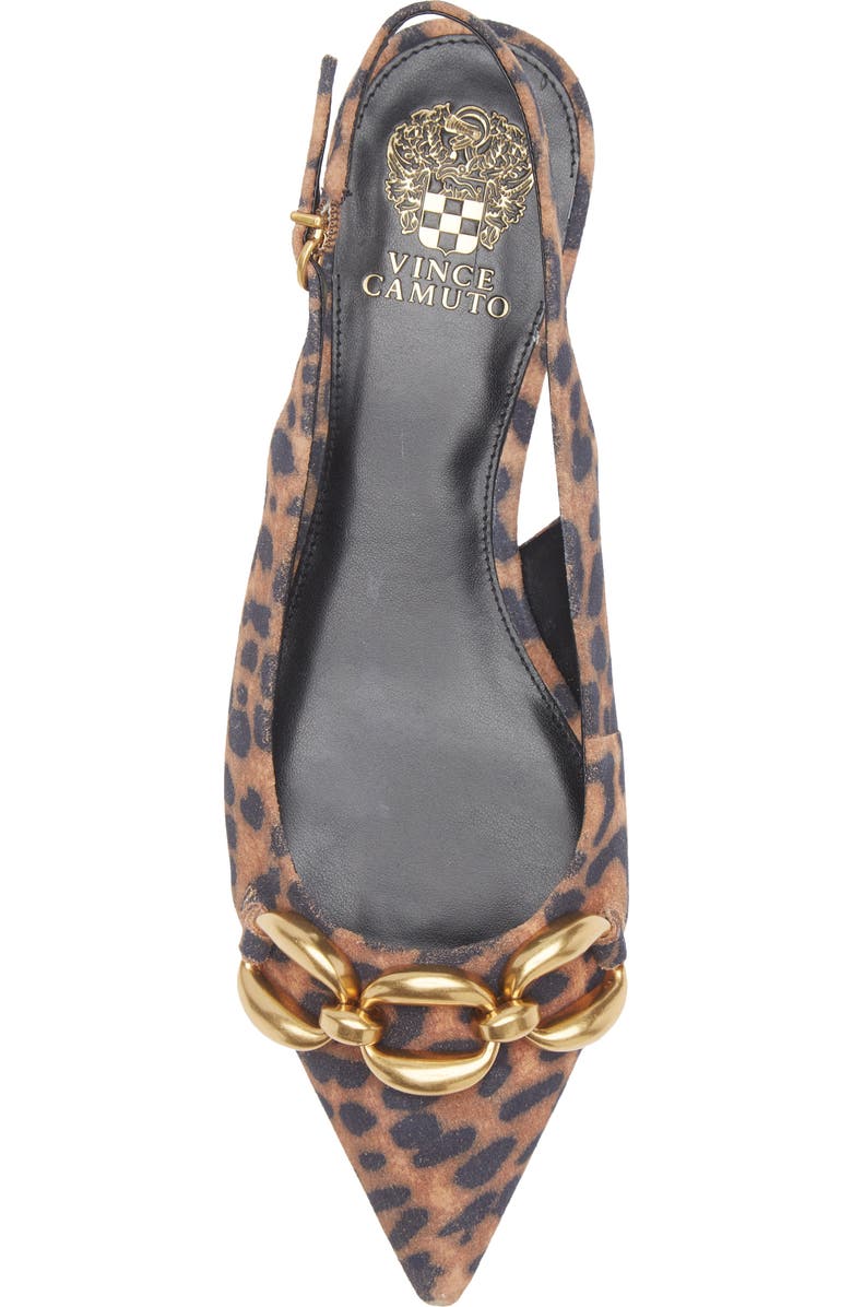 Vince Camuto Valiey Slingback Pointed Toe Flat, Alternate, color, Camel Sflpsl