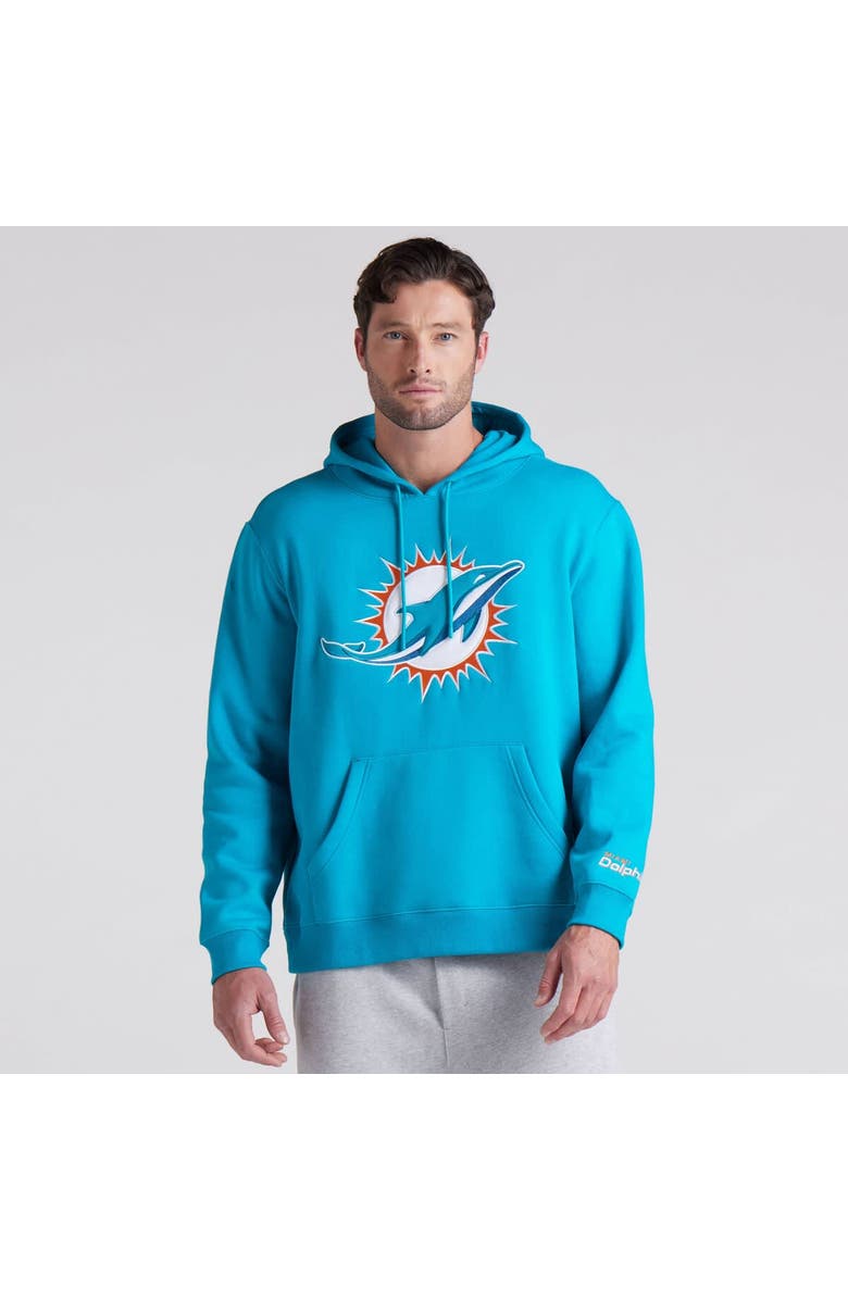 FANATICS Men's Fanatics  Aqua Miami Dolphins Legacy Fleece Pullover Hoodie, Alternate, color, Aqua