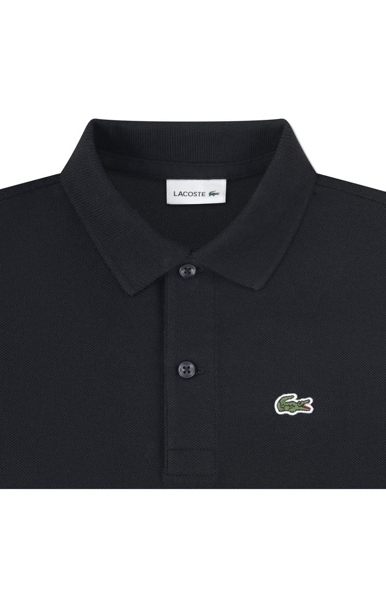 Lacoste Kids' Solid Cotton Piqué Polo, Alternate, color, Noir