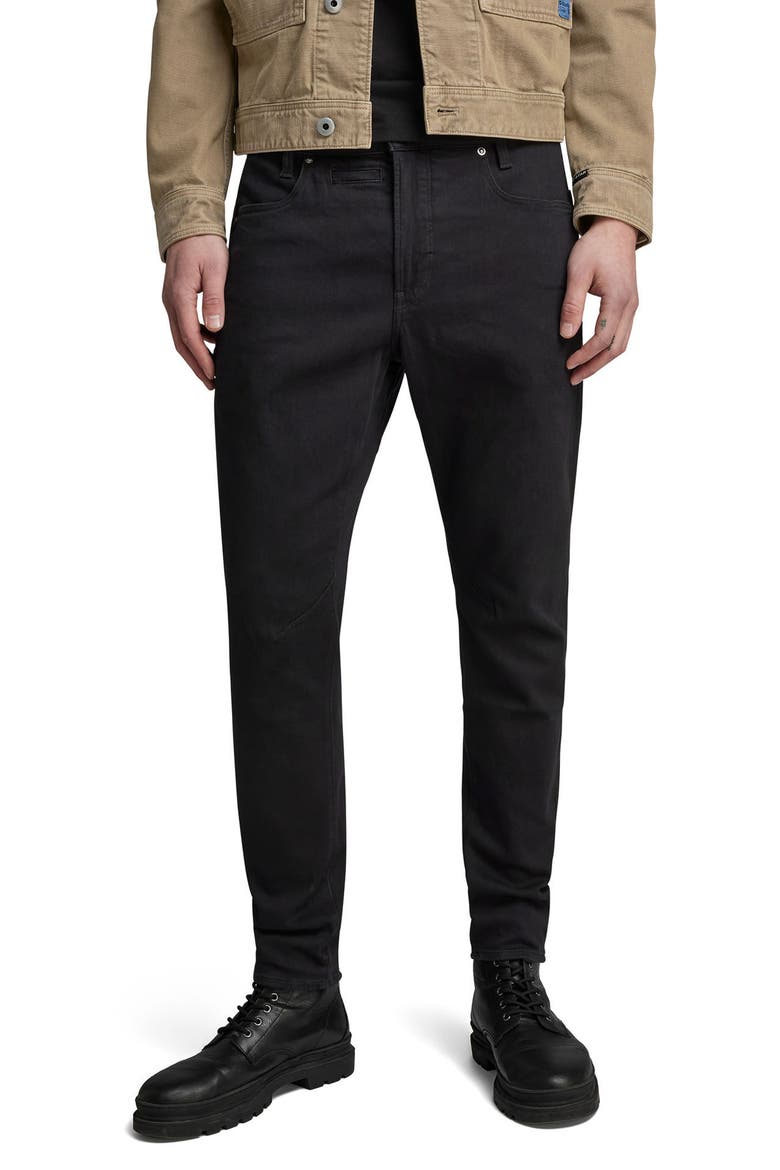 D-Staq Slim Fit Jeans, Main, color, PITCH BLACK