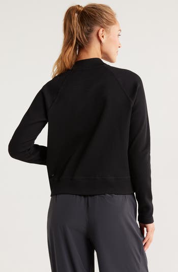 Seamless Mixed Media Bomber Jacket