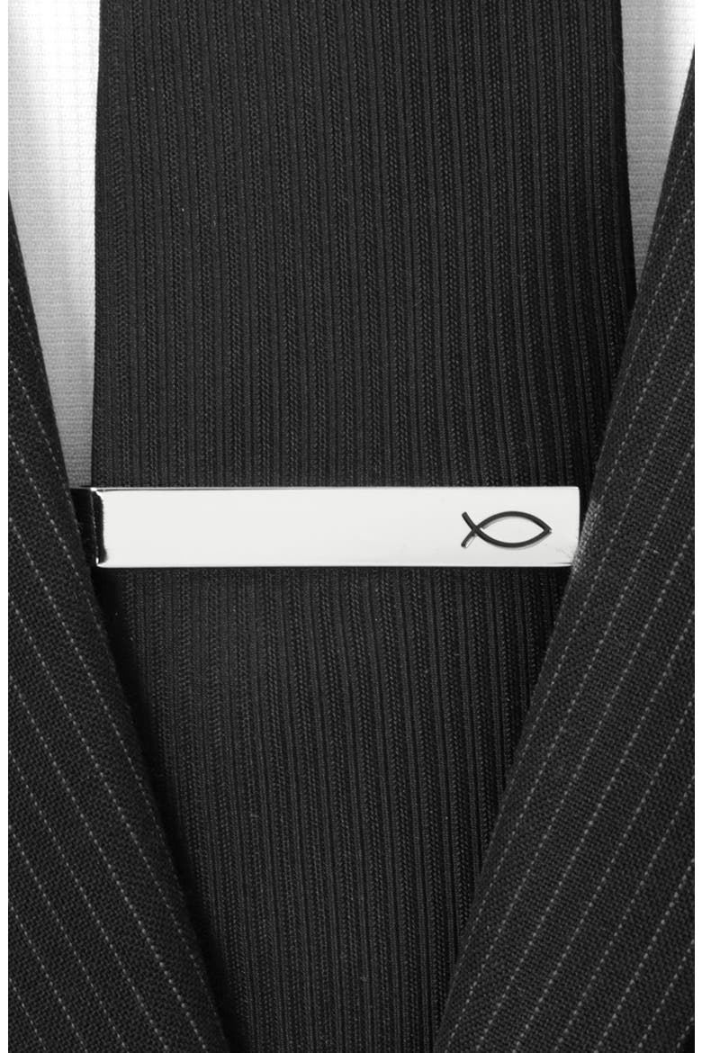 Come Follow Me Tie Bar, Alternate, color, SILVER
