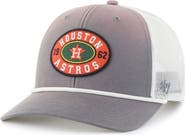'47 Men's '47 Gray/White Houston Astros Tide Sweep Rope Trucker Adjustable Hat