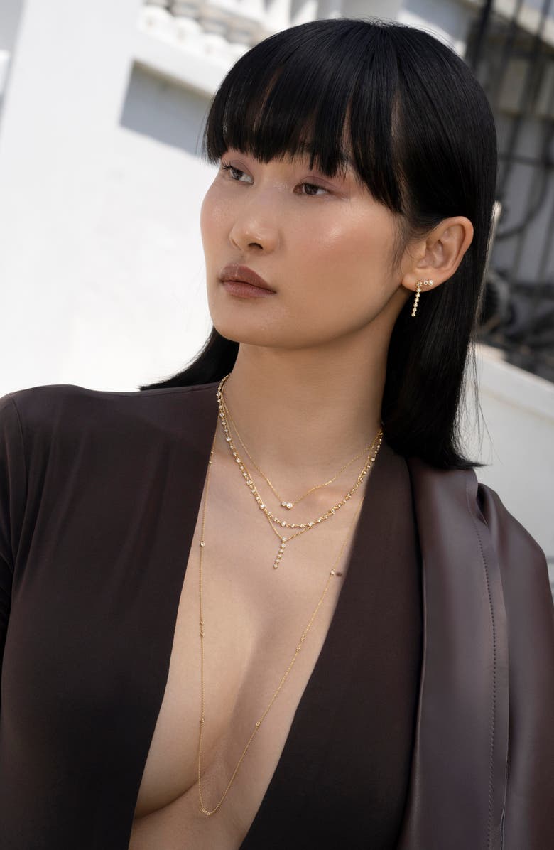 Bony Levy Monaco Diamond Linear Pendant Necklace, Alternate, color, 18K Yellow Gold