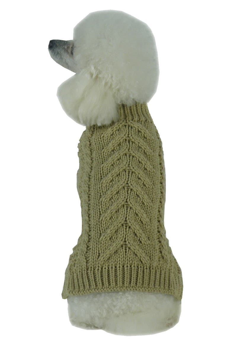 Swivel Swirl Heavy Cable Knit Sweater - X-Small, Alternate, color, TAN BROWN