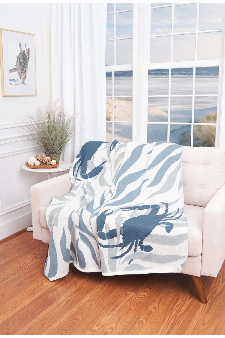 Just Claw it a Day Woven Knit Throw Blanket 50" x 60", Alternate, color, Blue